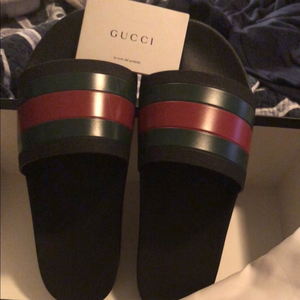 Size 11 Gucci slides for men